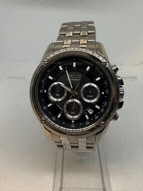 Relic by Fossil ZR66032 Grant Men's Silver-Tone Chronograph Tachymeter Watch